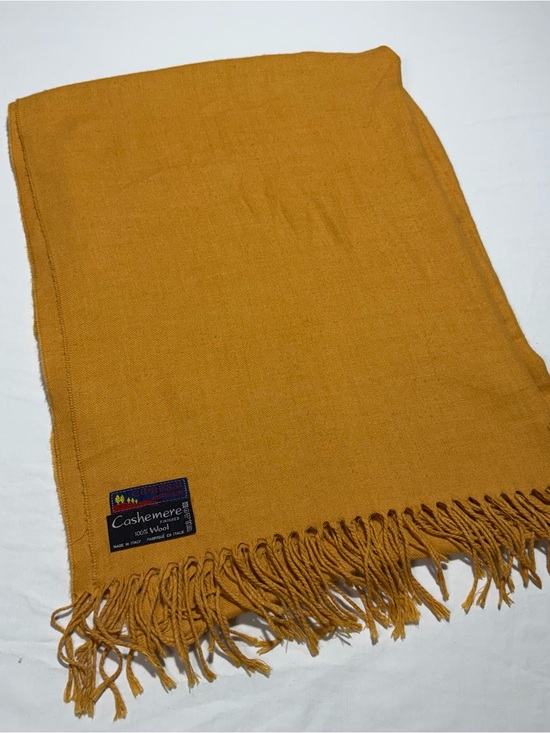 Cipressi Firenz Accessories - Mustard Yellow Cashmere Scarf
